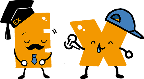 E博士とX君のイラスト